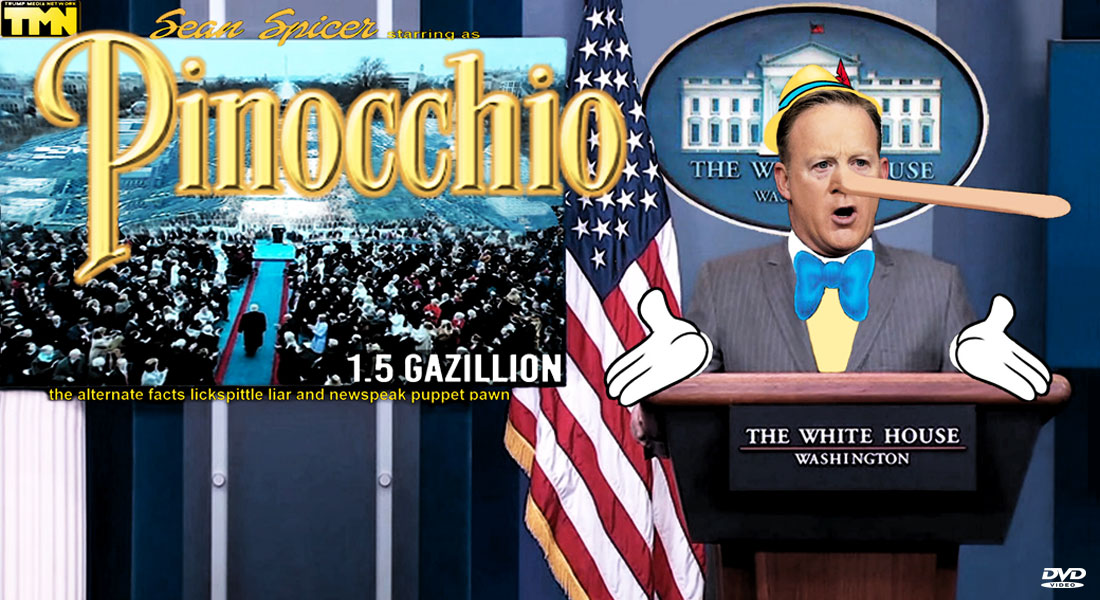 SEAN SPICER starring as PINOCCHIO