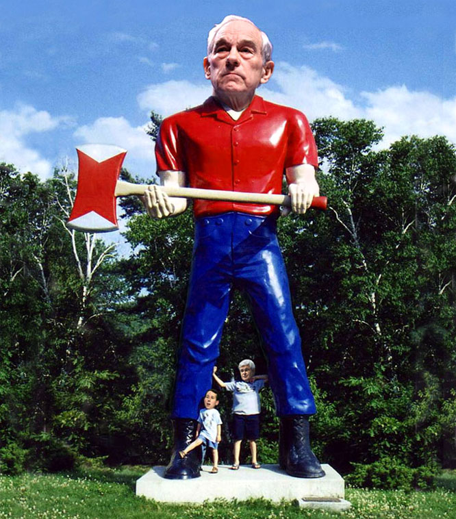 When it comes to cuts see Ron Paul Bunyan.