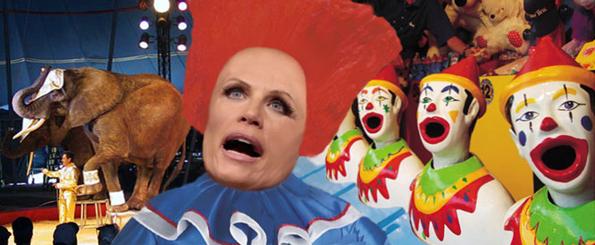 Bachmann took high offense to Obama political circus metaphor.