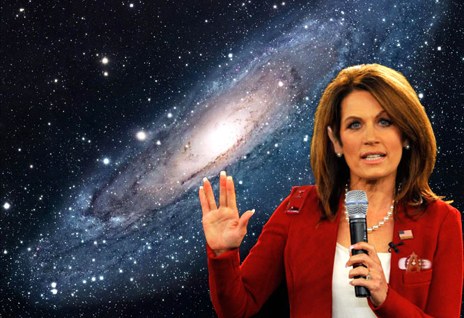 Suddenly, it's like Michele Bachmann's from another planet.