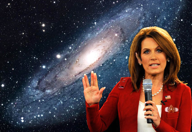 Suddenly, it's like Michele Bachmann's from another planet.