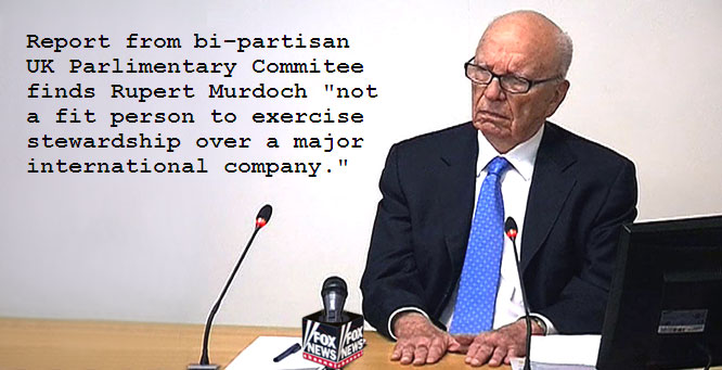 Murdoch deemed not a fit person!