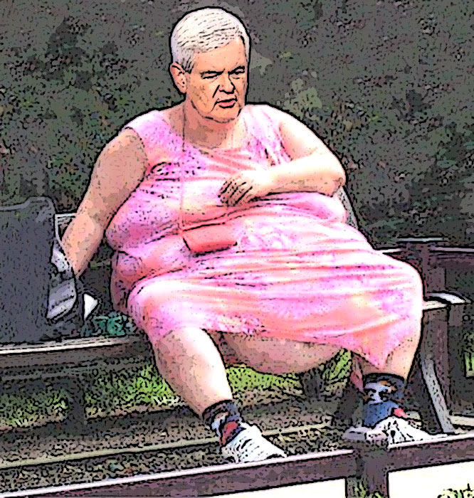 Newt rests after a particularly wordy diatribe!