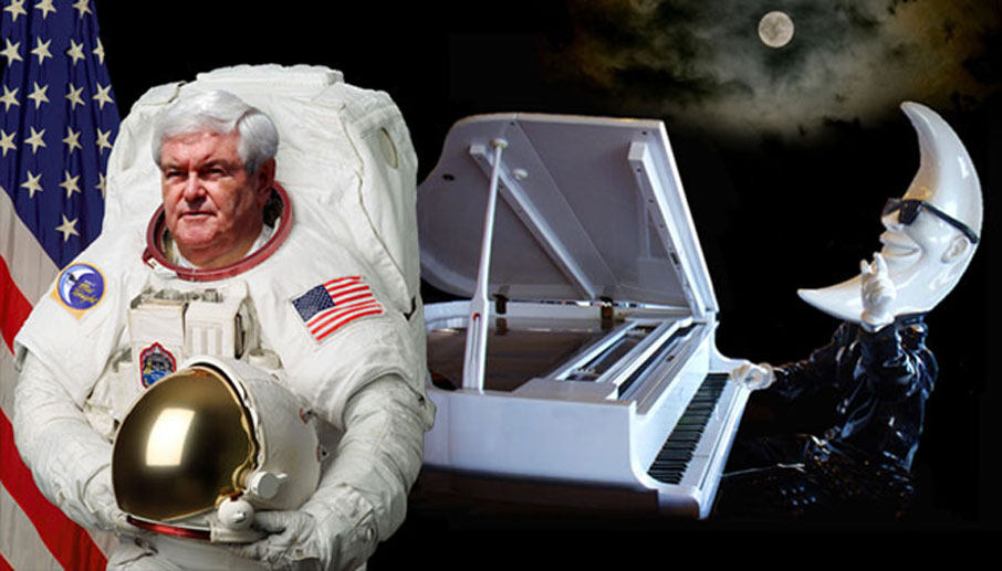 Gingrich promises moon colony!