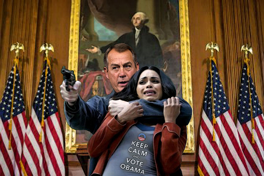 Boehner takes middle class hostages.