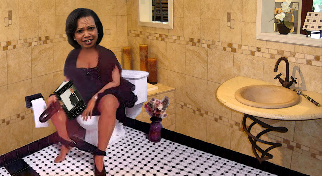 Condeleeza Rice will write a new rewrite of the Bush rewrite of history.