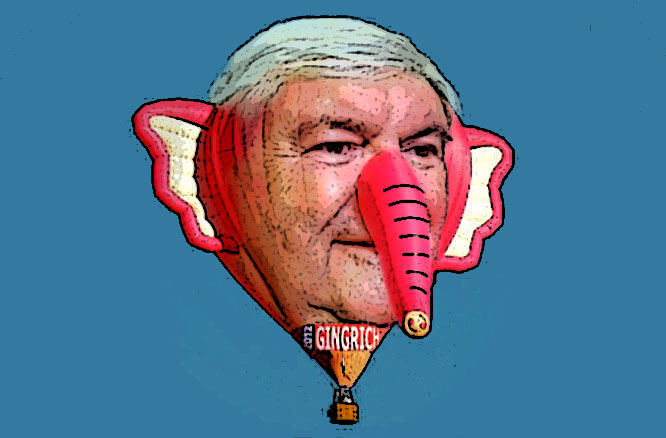Gingrich balloon still rising.