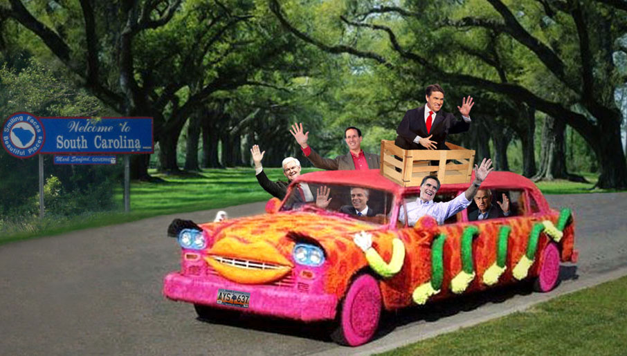 GOP clown car comes to South Carolina.