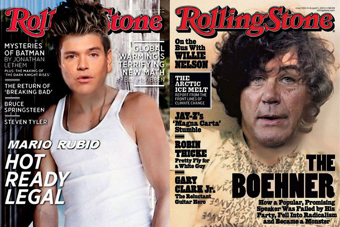 Outrage over Rolling Stone magazine covers.