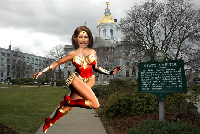 Bachmann goes running in New Hampshire!