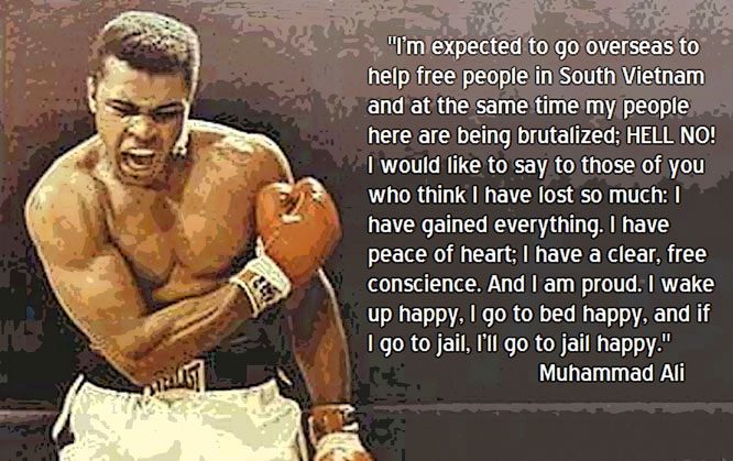 Muhammad Ali fought chicken hawks too.