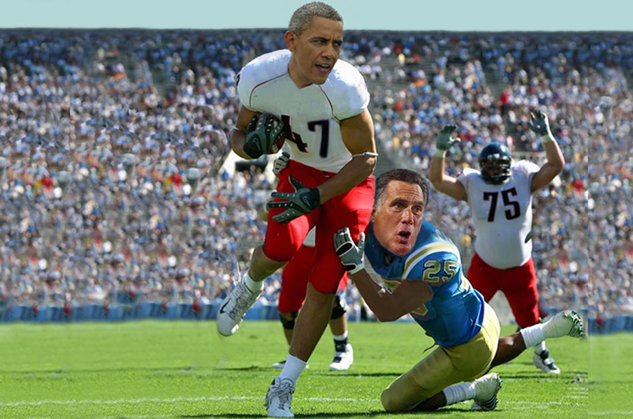 Obama
      up by touchdown!