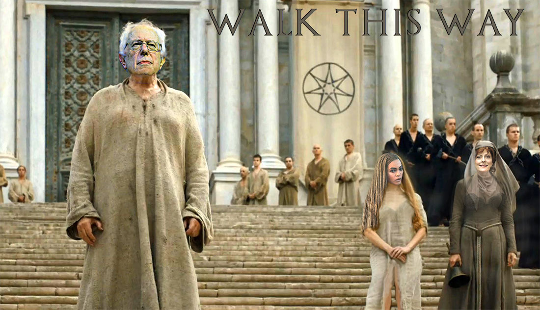 BERNIE SANDERS, SUSAN SARANDON and BEYONCE starring in WALK THIS WAY