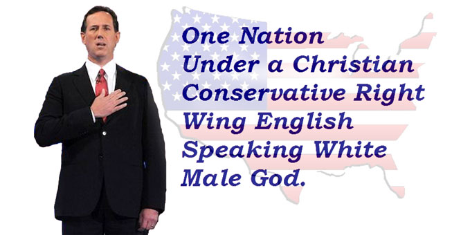 Santorum Pledge of Allegiance rewrite.