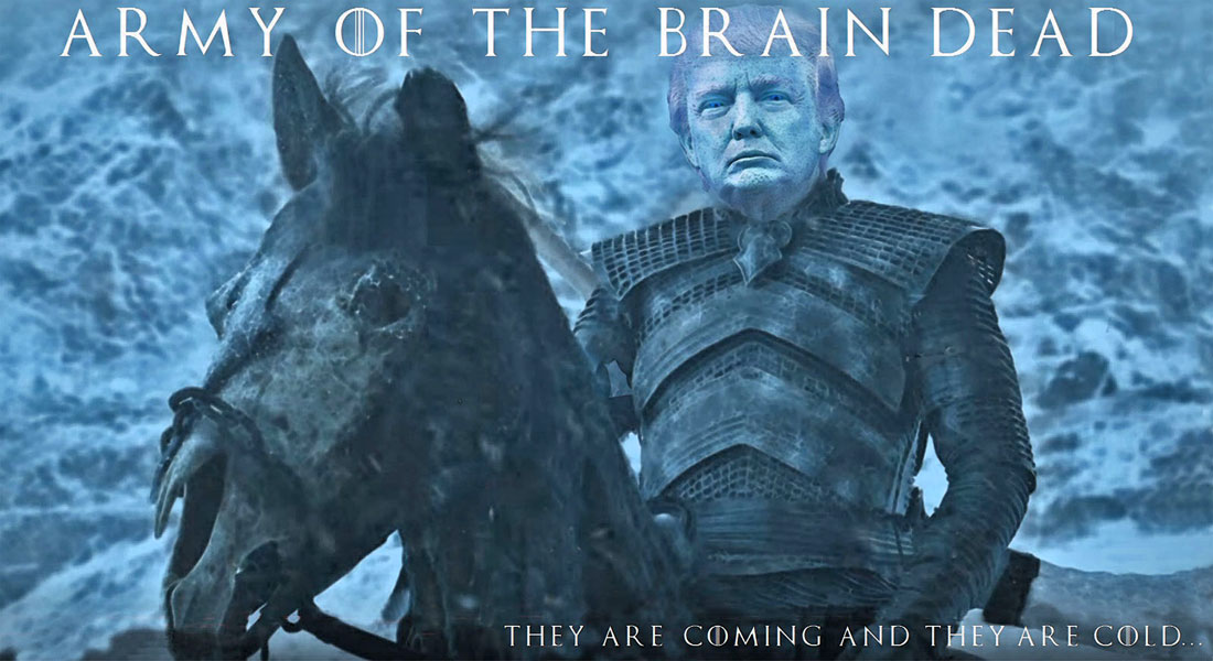 DONALD TRUMP starring in ARMY OF THE BRAIN DEAD