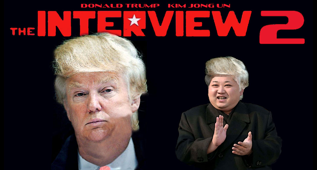 DONALD TRUMP and KIM JONG UN in THE INTERVIEW 2